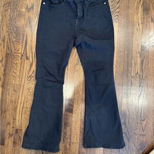 Frame Le High Flare Black Jeans